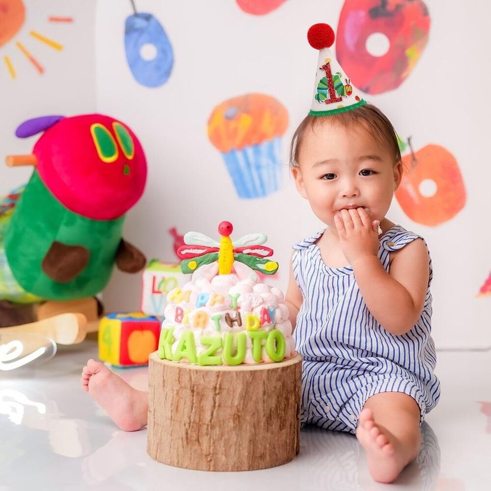 4329 Hungry Caterpillar 1st Birthday Hat - Eric Carle Inspired Baby Crown - Picture 5 of 9